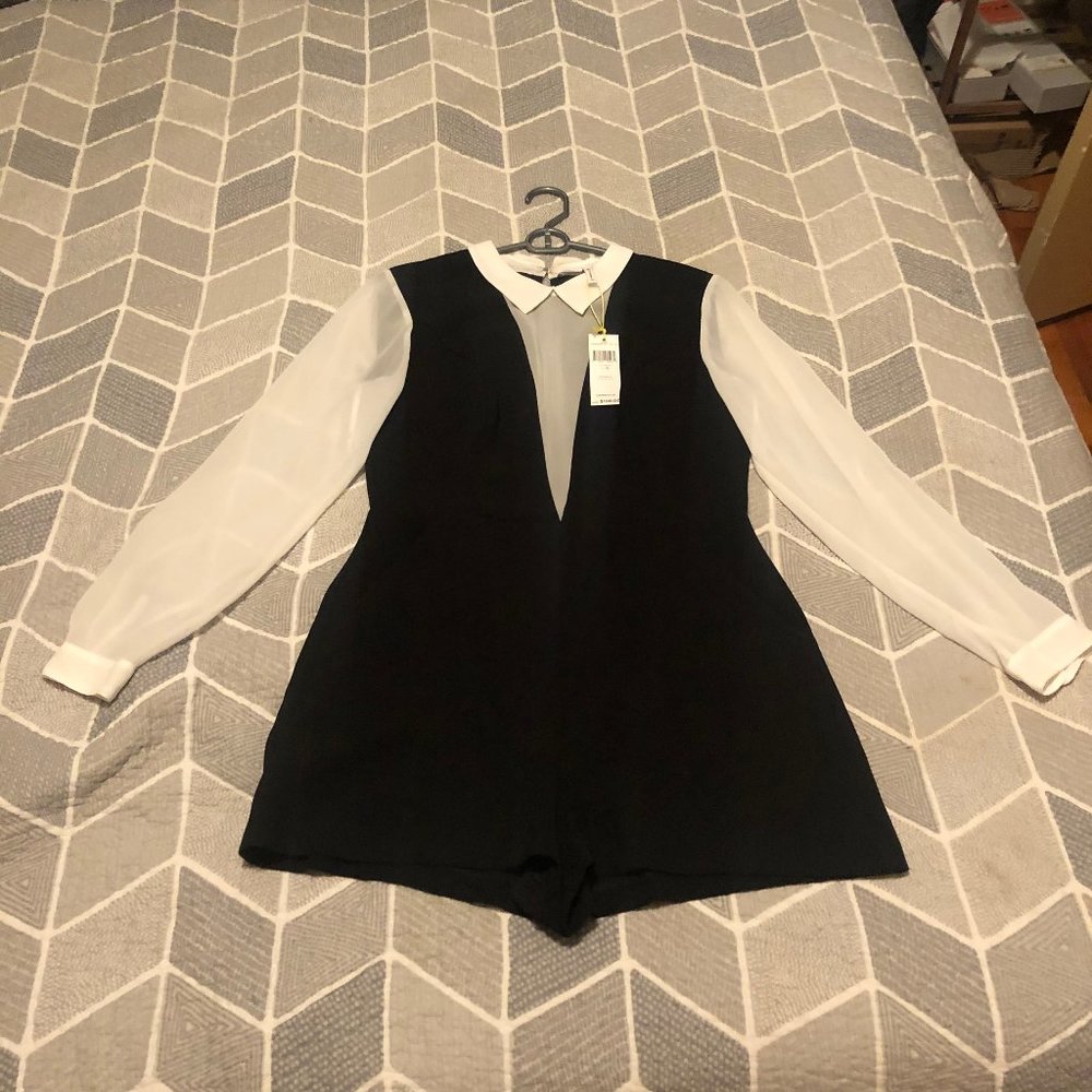 BCBGeneration Black and White Romper